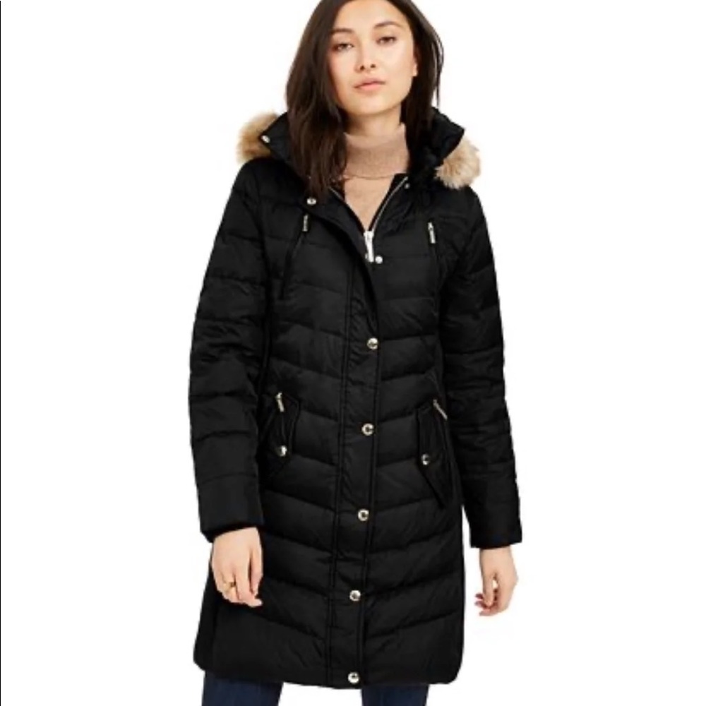 MICHAEL KORS BLACK PUFFER WINTER COAT XS